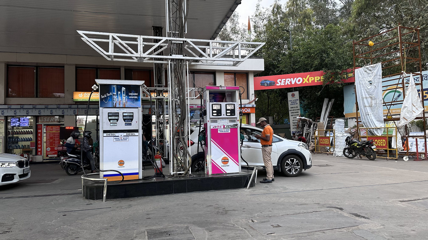 A fuel station in India