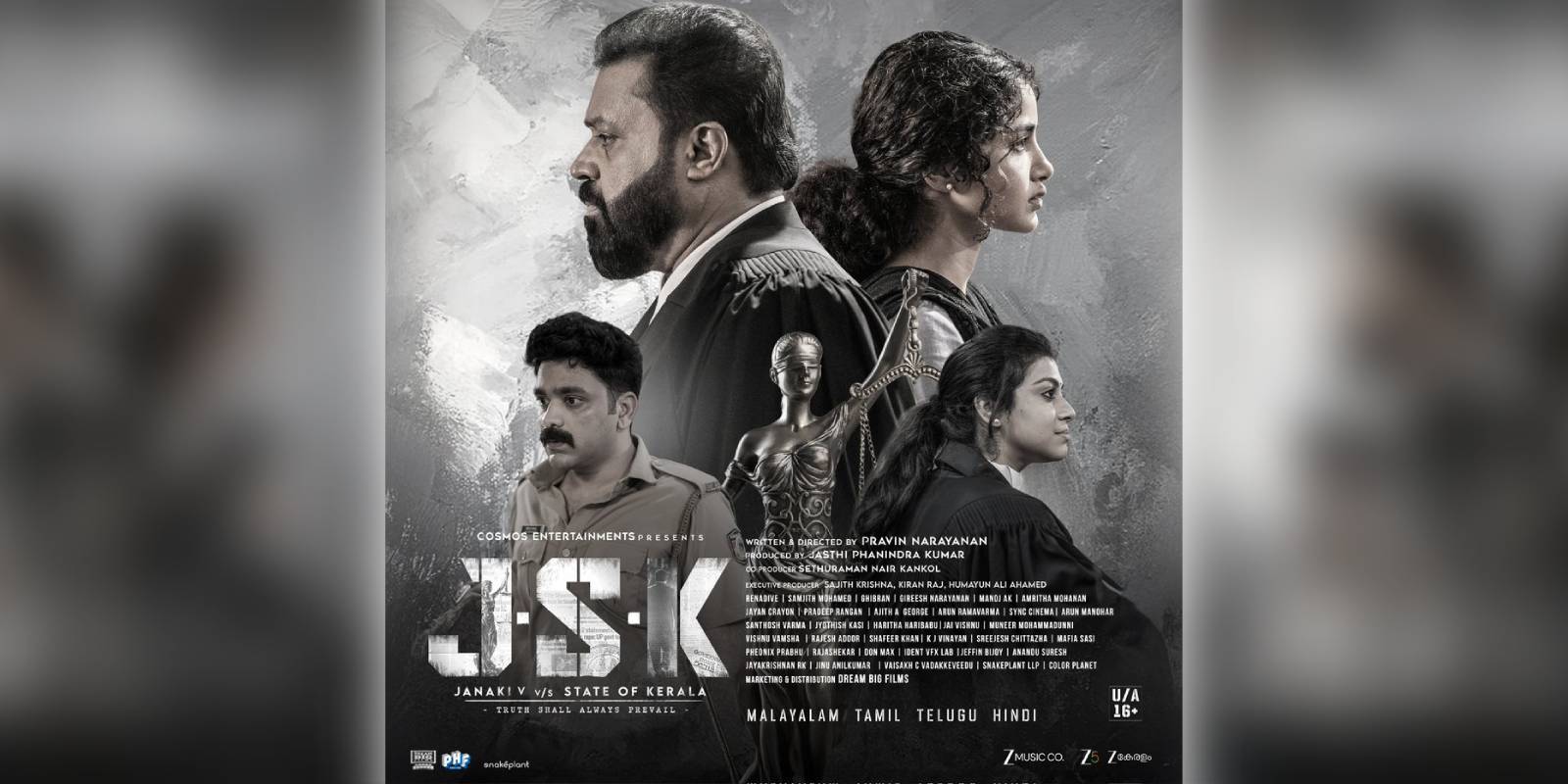 A poster of the film Janaki V vs State of Kerala