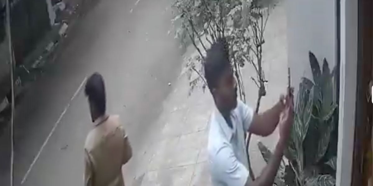 CCTV visuals of the officials pasting the stickers without recording any background information went viral.