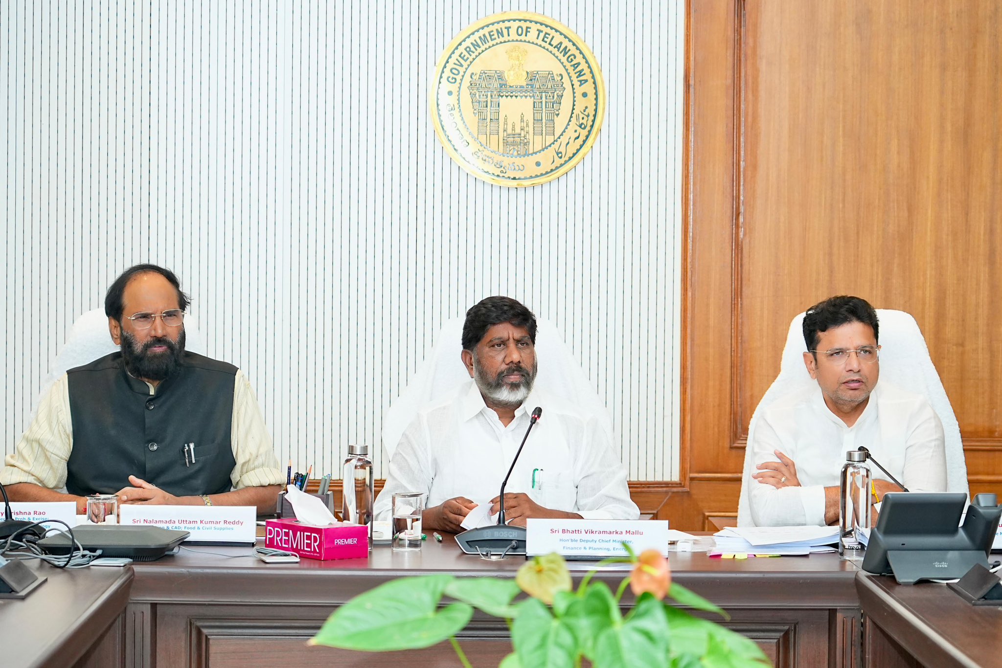 Cabinet Ministers at the meeting Telangana Cabinet ministers at the meeting