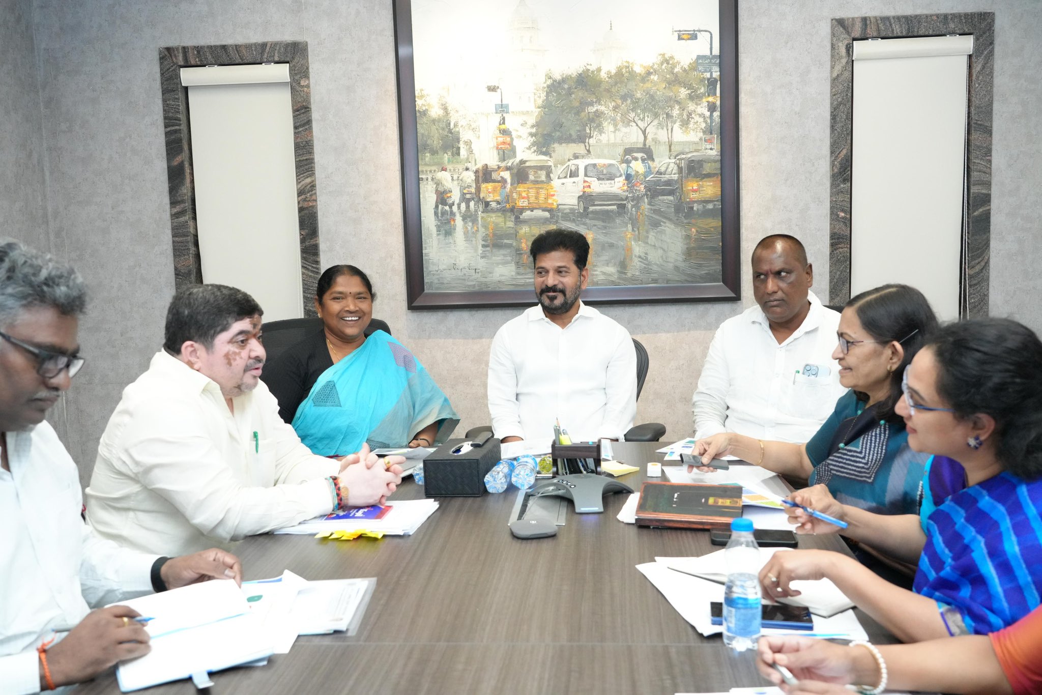 Chief Minister Revanth Reddy alongside other ministers