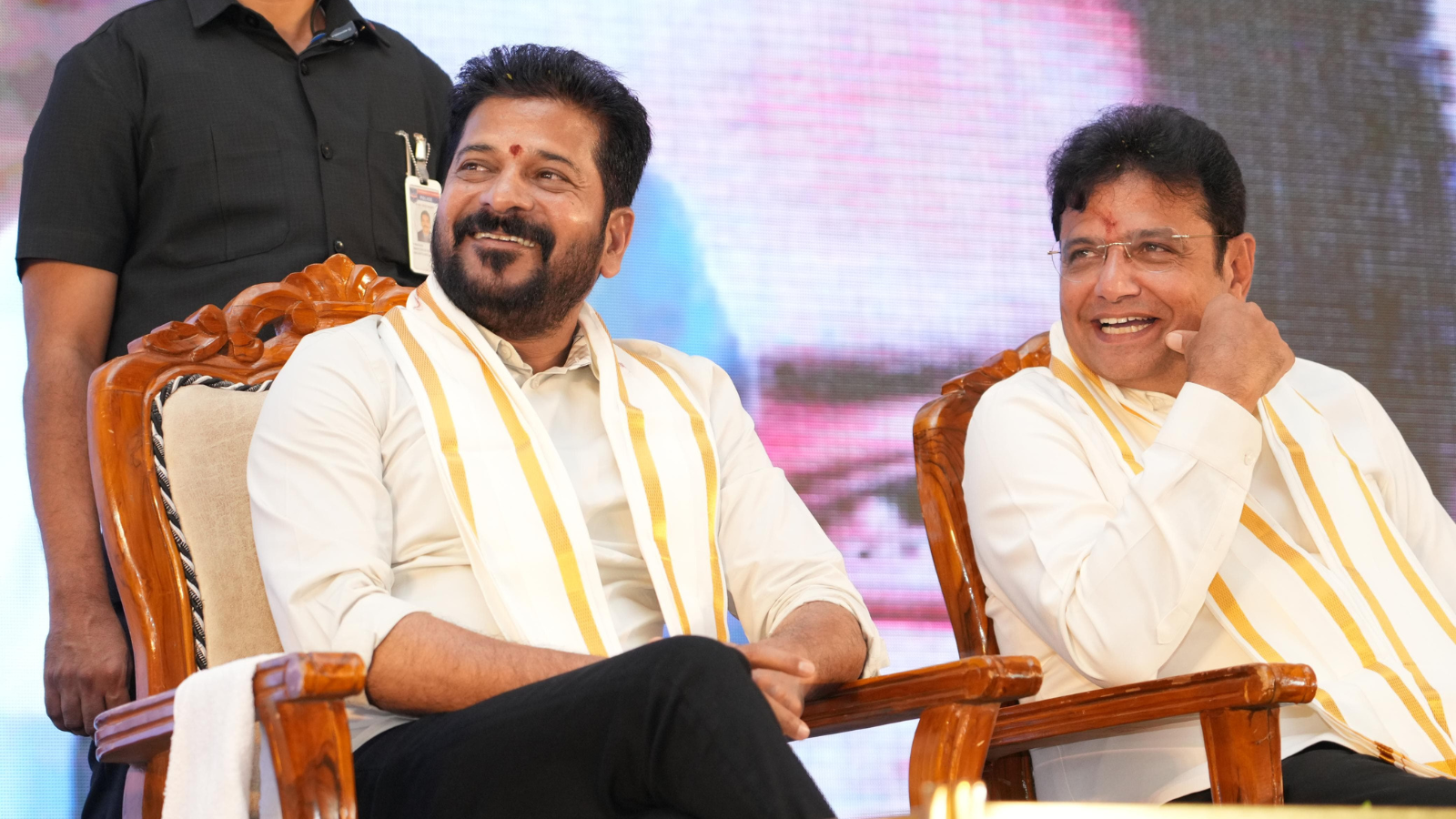 Chief Minister Revanth Reddy and IT Minister Sridhar Babu at the ICHOR inauguration
