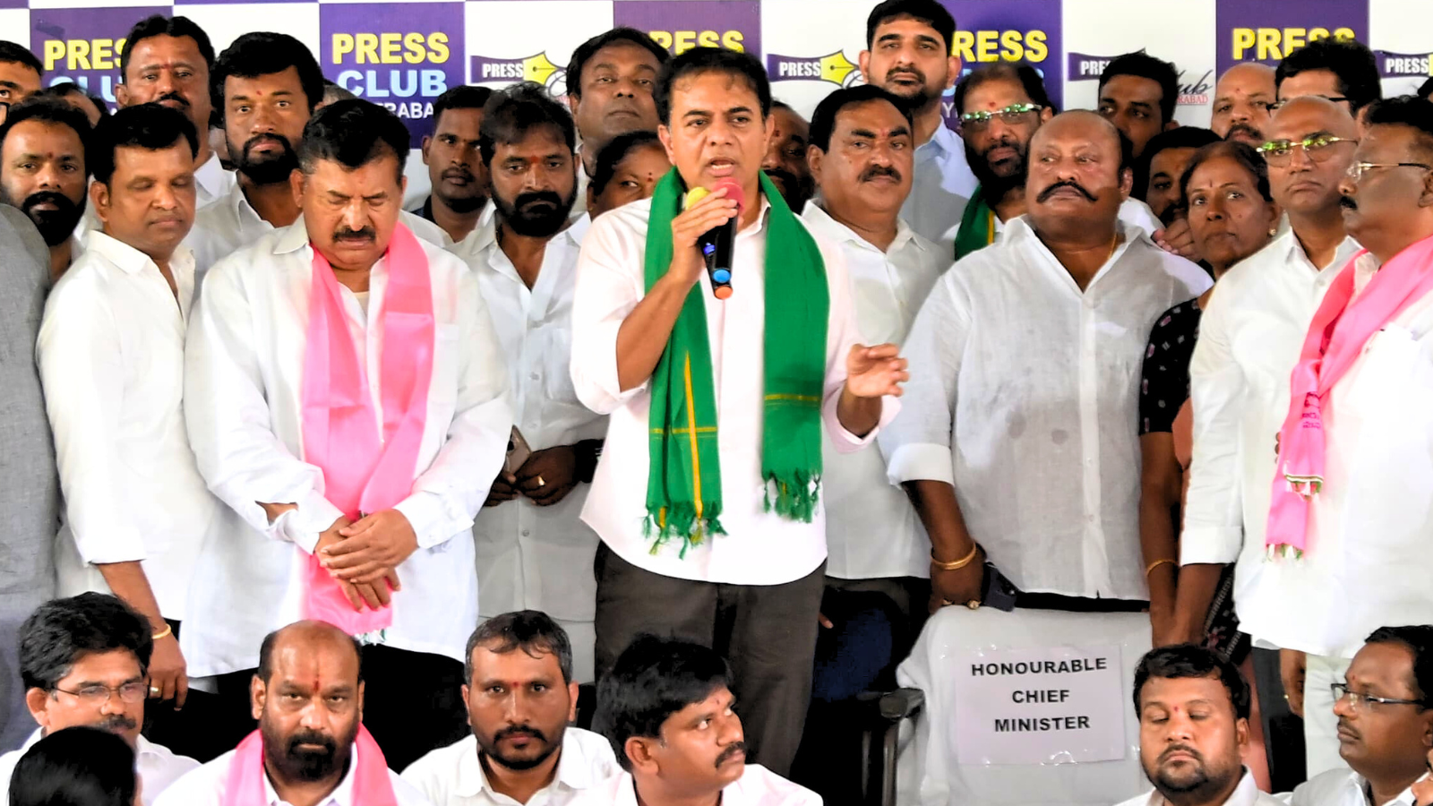KTR takes up Revanth Reddy on debate challenge, reserves him a seat KTR takes up Revanth Reddy on debate challenge, reserves him a seat