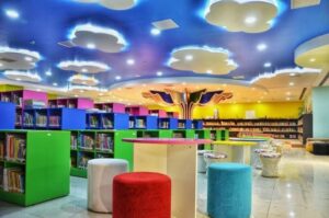 The Children's section at the Kalaignar Centenary Library.