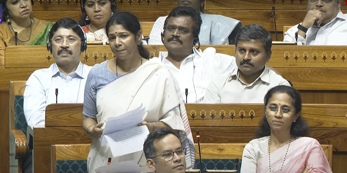 Kanimozhi in Lok Sabha