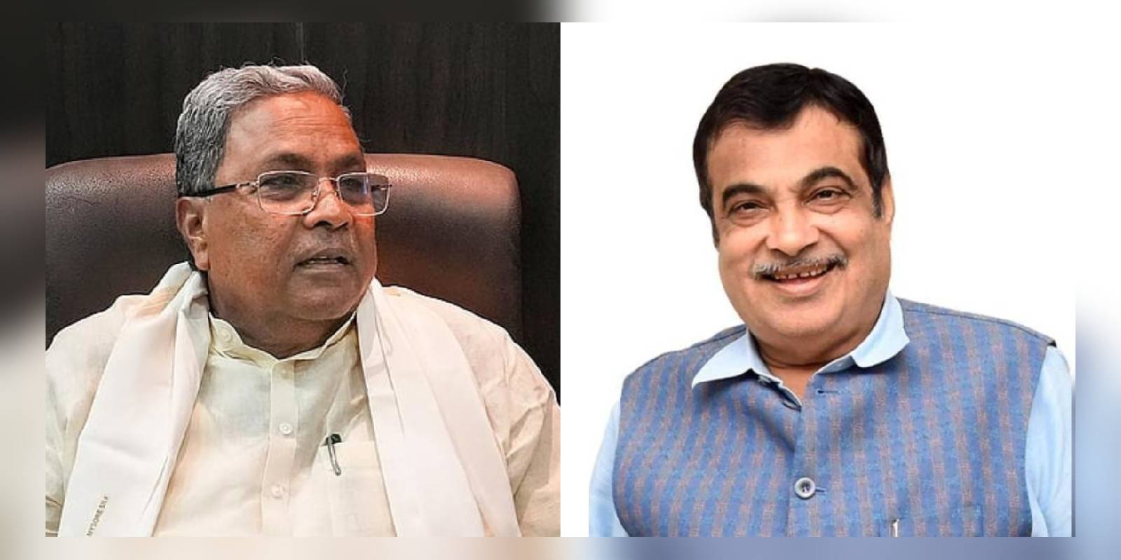 Nitin Gadkari's (right) office issued a letter that invited Siddaramaiah to the function.