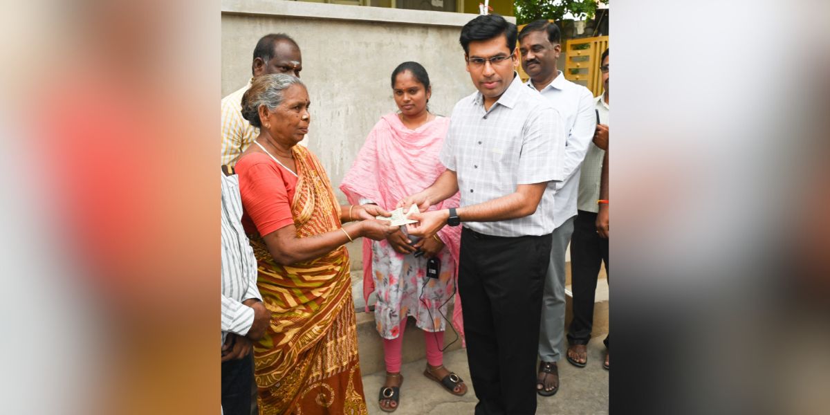 Tirupati district collector distributed pensions. Tirupati district collector distributed pensions.