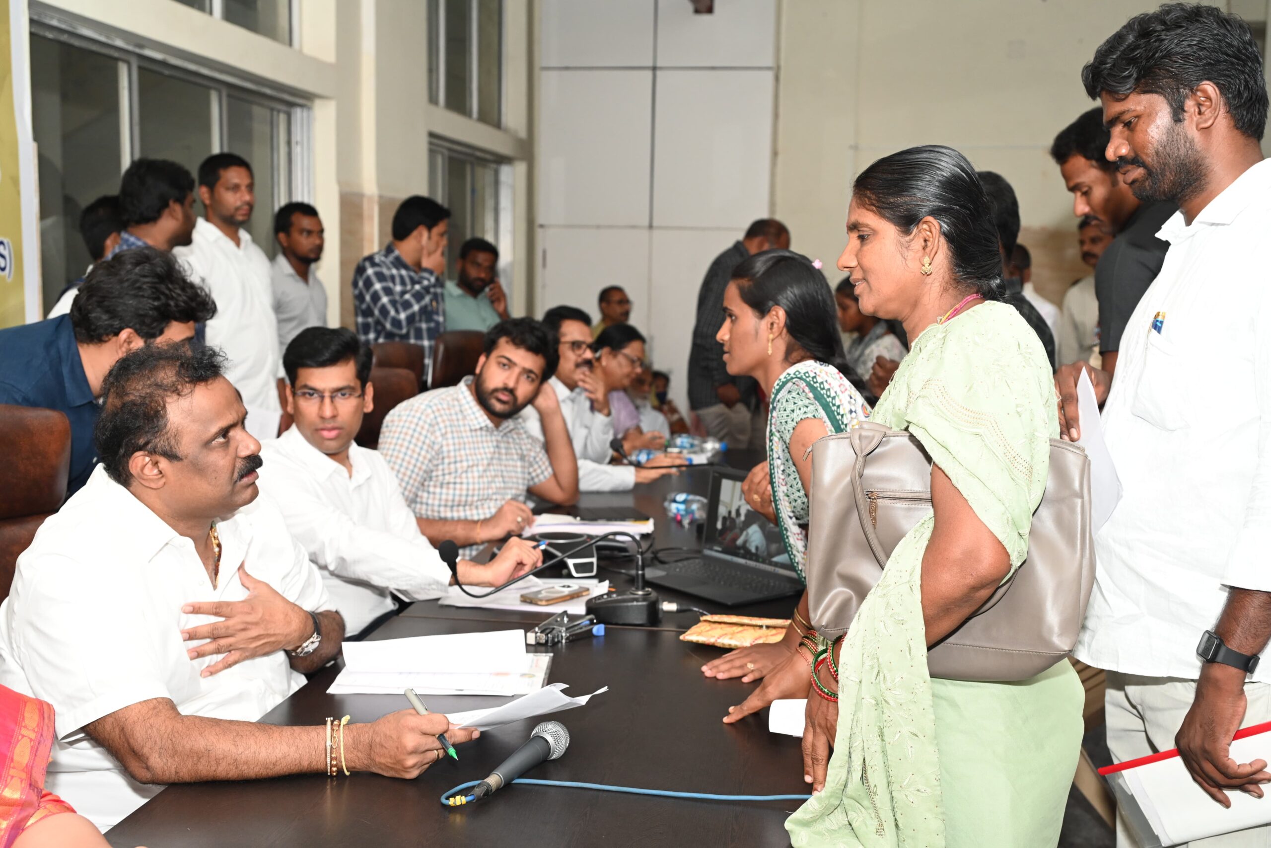 Minister for Revenue, Stamps and Registration, Angani Satya Prasad, and District Collector Dr. S. Venkateswar