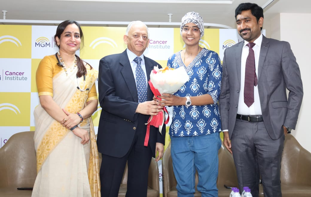 From left: Dr Madhumitha, Dr M A Raja, Ms Janani, Dr Gopinathan