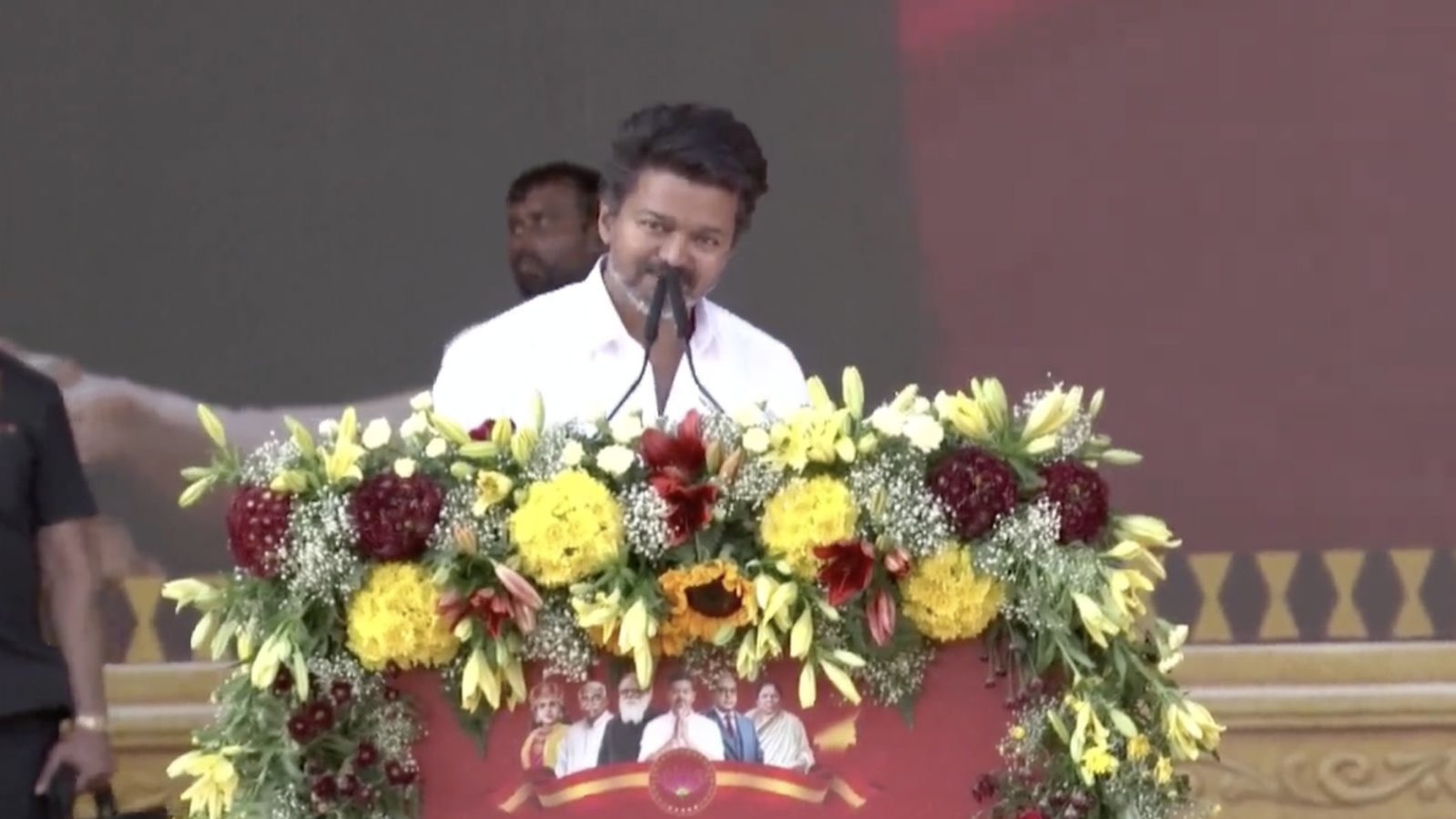 80F23821-D152-40EA-BC08-EE588DF4B96E_1_201_a ‘Stalin uncle, fascist BJP, betrayed MGR’: Vijay rules out alliances at TVK’s second state conference