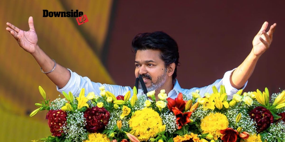 Actor Vijay addressing TVK cadres.