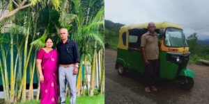 Annayyan when he was a farmer and his current self with his auto