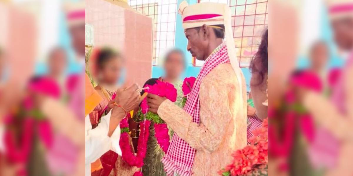 Pictures of the illegal wedding on social media showed the girl, a Class 8 student, standing in front of Goud with a garland in her hand.