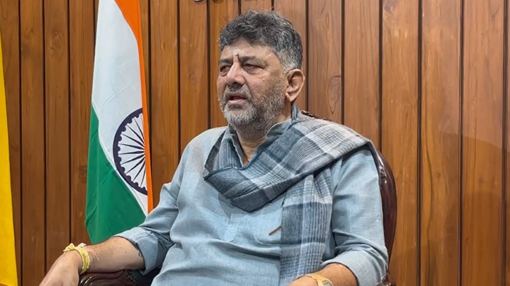 DK Shivakumar addressing the media on Tuesday.