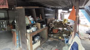 Ailamma's household items that were damaged by floodwater.