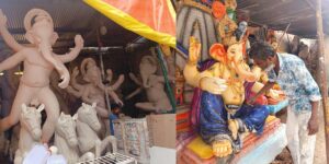 Every idol in Dhoolpet begins with raw materials sourced from across the country.(Udita Purkait/South First)