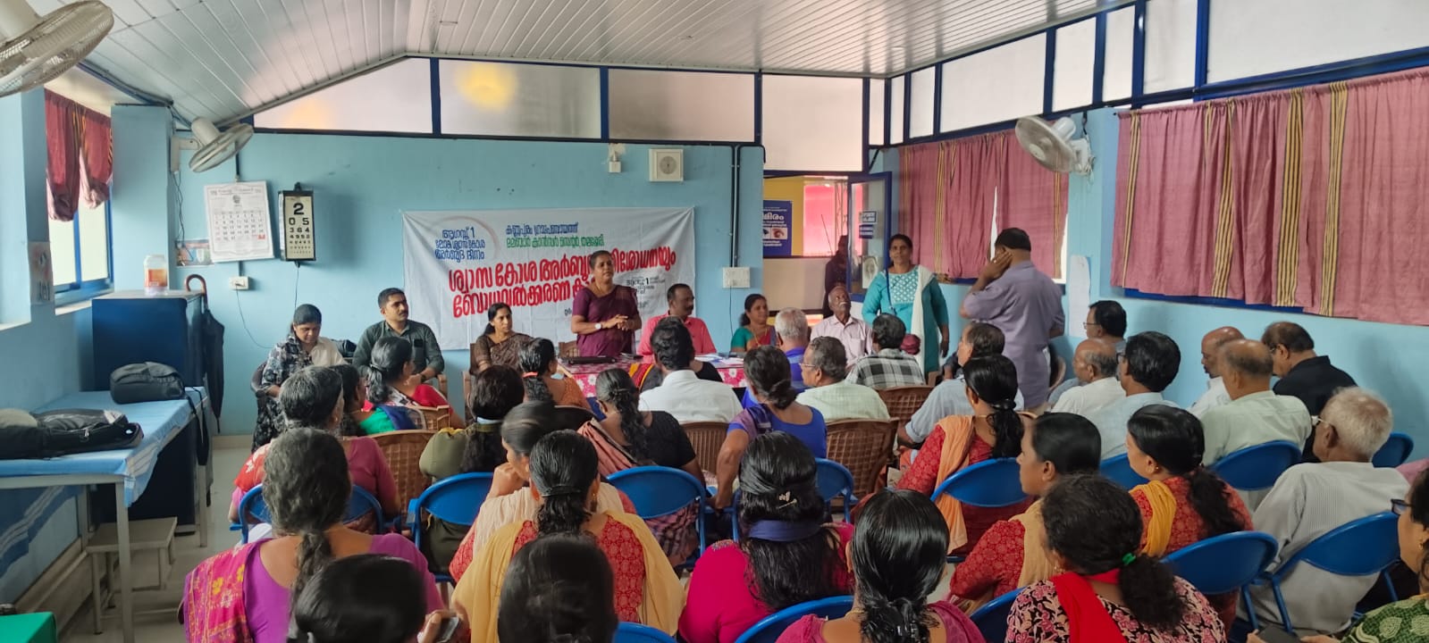 A lung cancer awareness camp conducted at Kannapuram on 1 August, which is observed as World Lung Cancer Day. (Supplied)