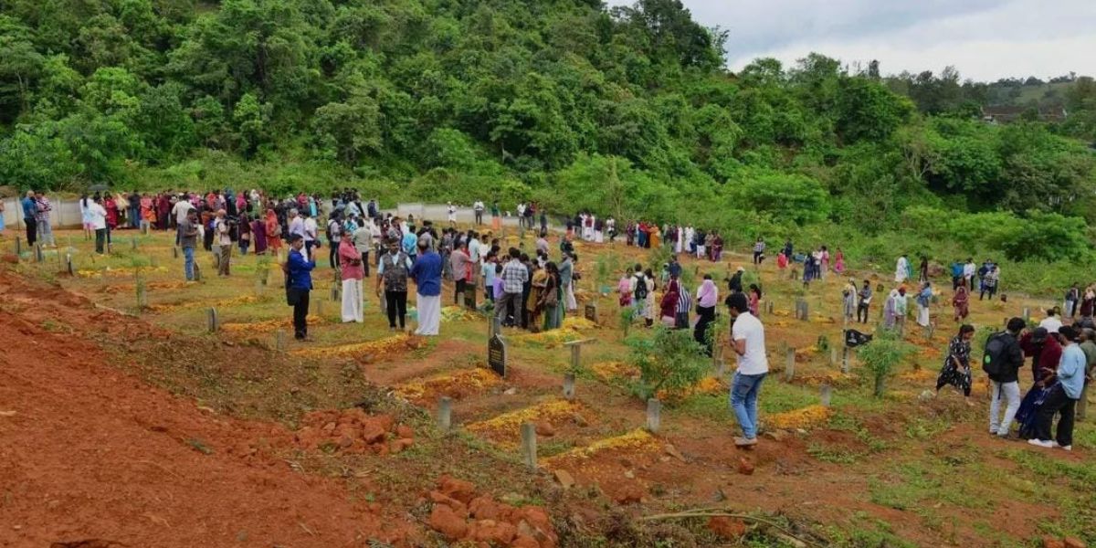 Puthumala Hridaya Bhoomi, where the victims of the disaster are laid to rest. Wayanad landslides