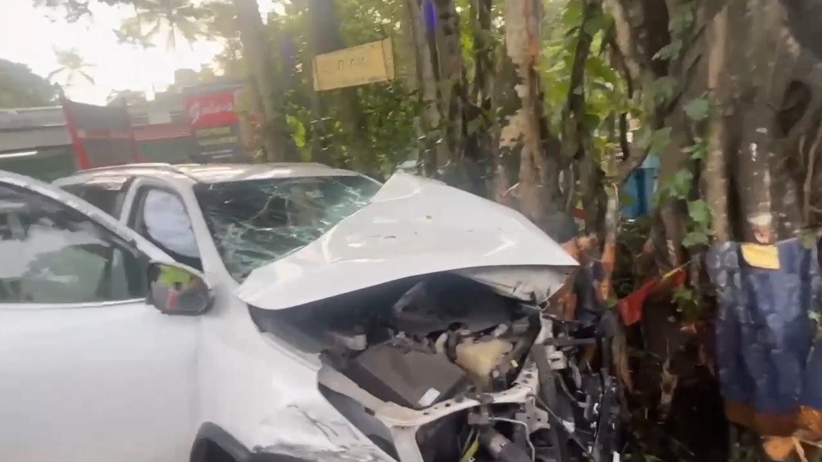 SUV hits multiple vehicles
