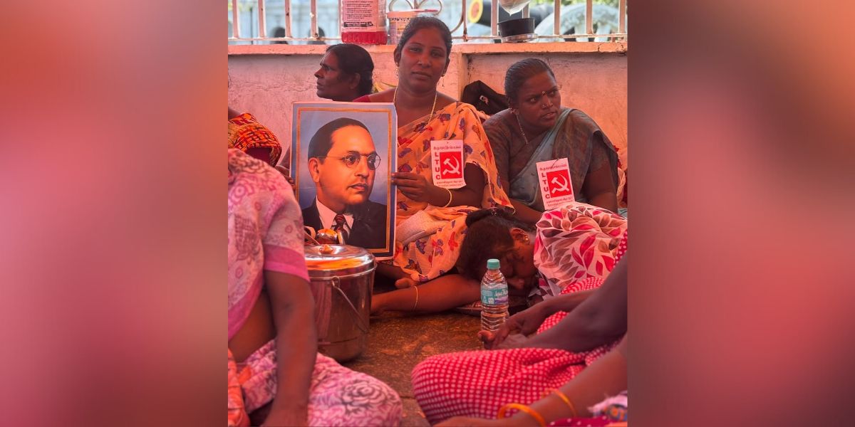 Sanitation workers protest Chennai. Sanitation workers protest Chennai.