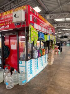 A stall at the railway station