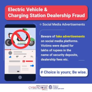 A cyber security awareness poster from the Kerala Police.