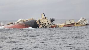 The MSC Elsa 3 sank on the morning of 25 May.
