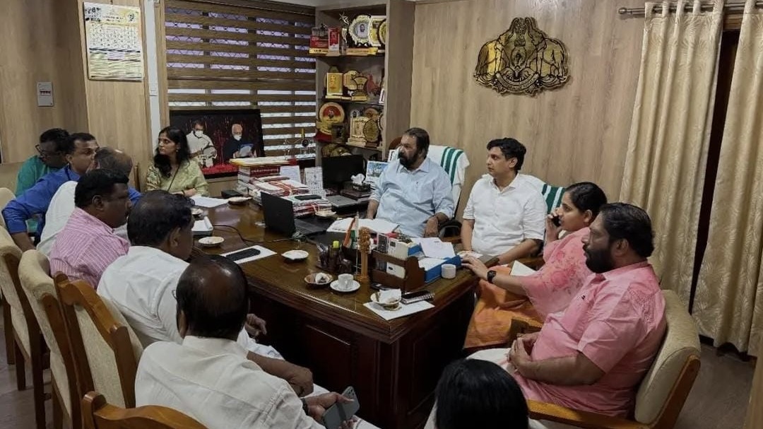 Amid heavy downpours lashing Thiruvananthapuram Education Minister V Sivankutty convened a high-level emergency meeting.