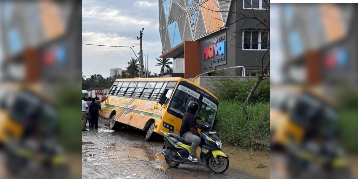 BusAccident The authorities have taken up the road maintenance work after the accident. The residents were demanding the repair of roads for years.