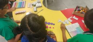 Children using the toolkit