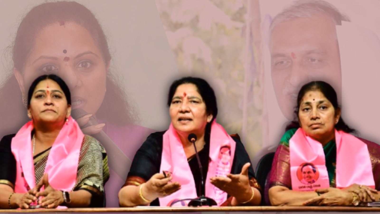(LTR) Former MP Maloth Kavitha, Former Minister Satyavathi Rathod, and Former MLA Gongidi Sunitha (LTR) Former MP Maloth Kavitha, Former Minister Satyavathi Rathod, and Former MLA Gongidi Sunitha