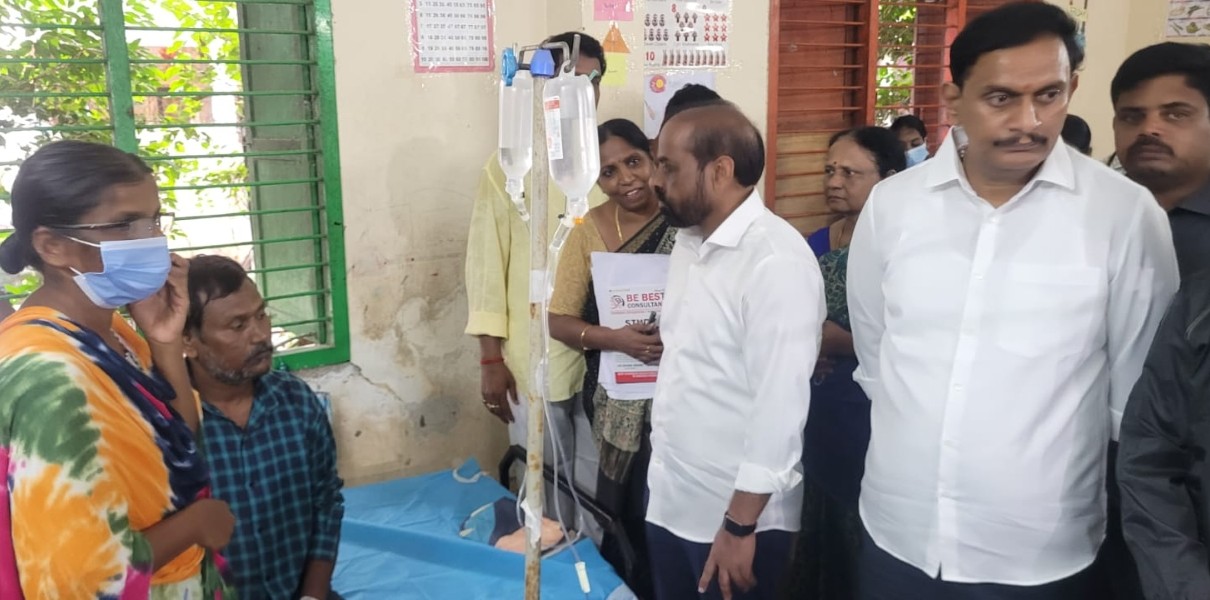Health minister visits health camps