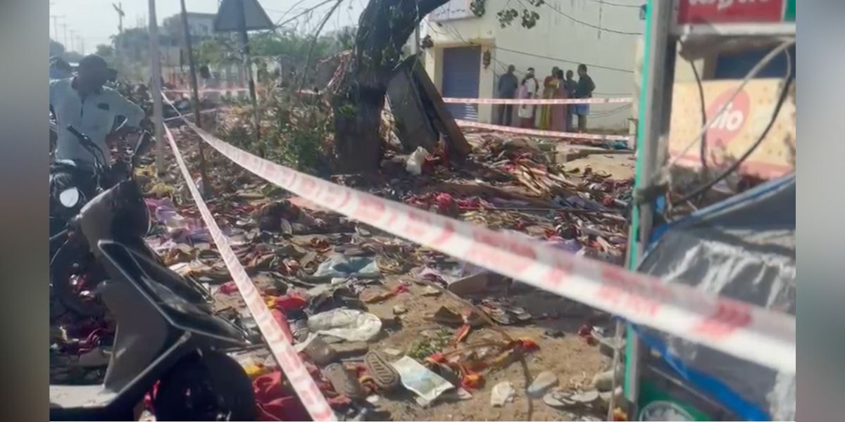 The area where the stampede occurred. The area where the stampede occurred.