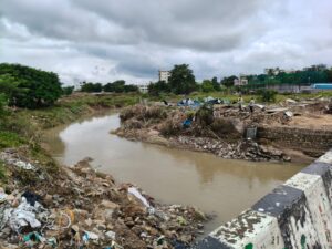 This drains overflow left GR Colony inundated
