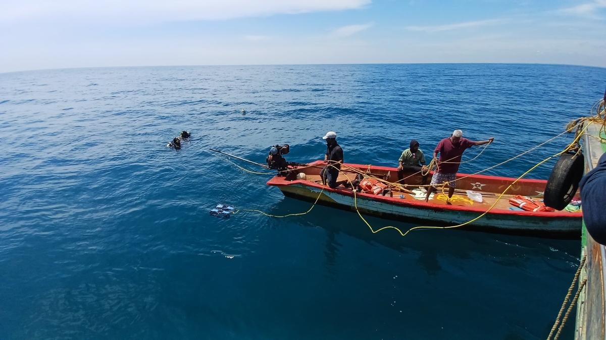 Undersea excavation at Poompuhar