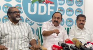 Opposition leader V.D Satheesan, along with UDF convenor Adoor Prakash and Communist Marxist Party leader C.P John