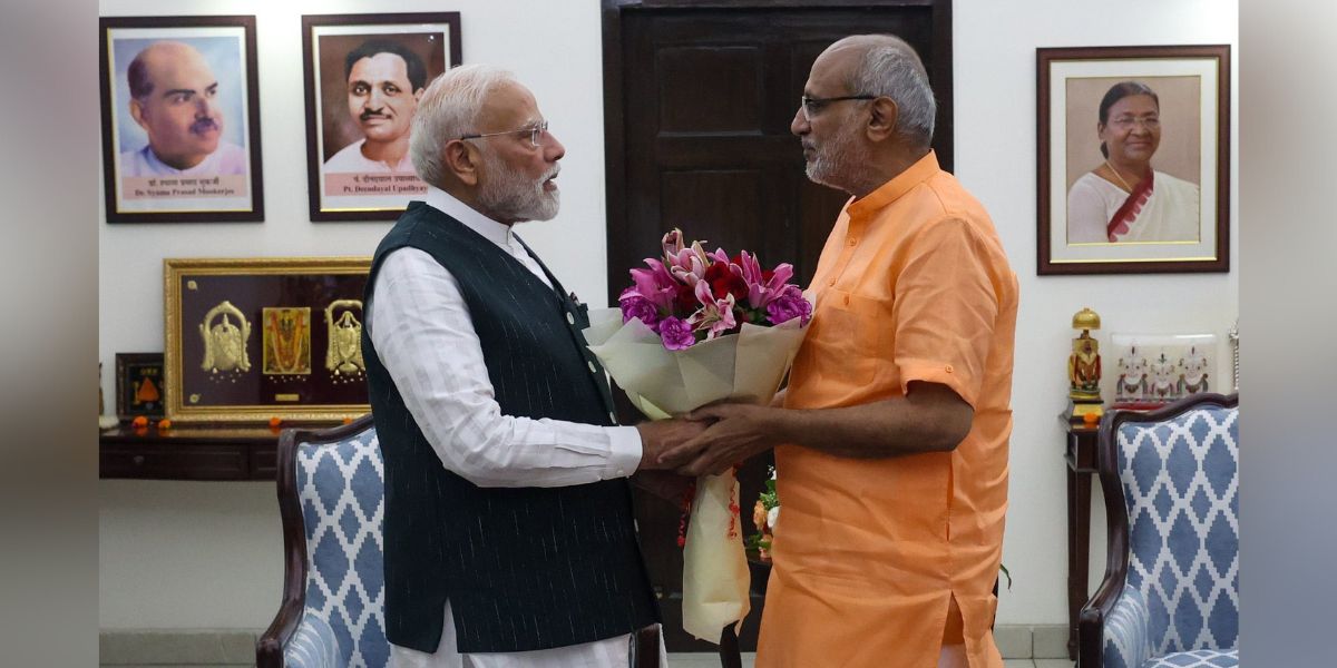 Vice-President CP Radhakrishnan and Prime Minister Narendra Modi.