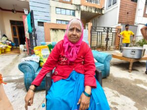 Lalitha's mother who had to endure the rain for about 12 hours
