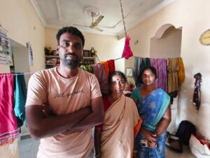 (Left to right) T Ramesh, T Lalitha, and T Ramya