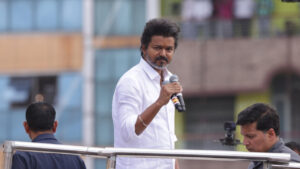 2 years since he launched TVK, how many times has Vijay made public appearances?