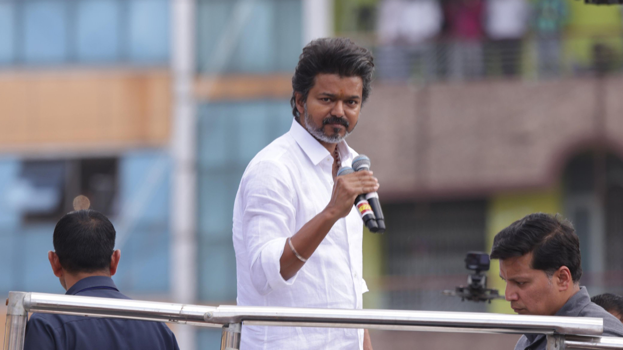 Day after tragedy, TVK chief Vijay pledges Rs 20 lakh for Karur stampede victims’ kin TVK chief Thalapathy Vijay. Credit: x.com/TVKHQITWingOffl