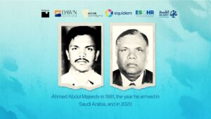 When various organizations put together a joint appeal for justice for Indian victim of Saudi Arabia’s kafala system. Image courtesy: ALQST.