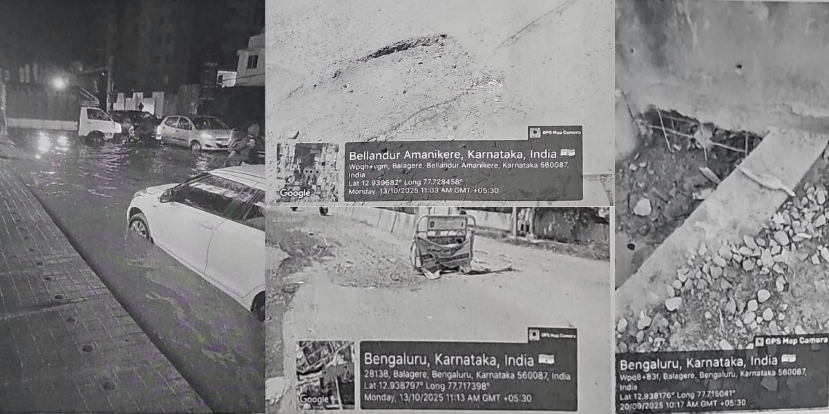 Bengaluru residents highlighted the poor infrastructure development in Bengaluru.