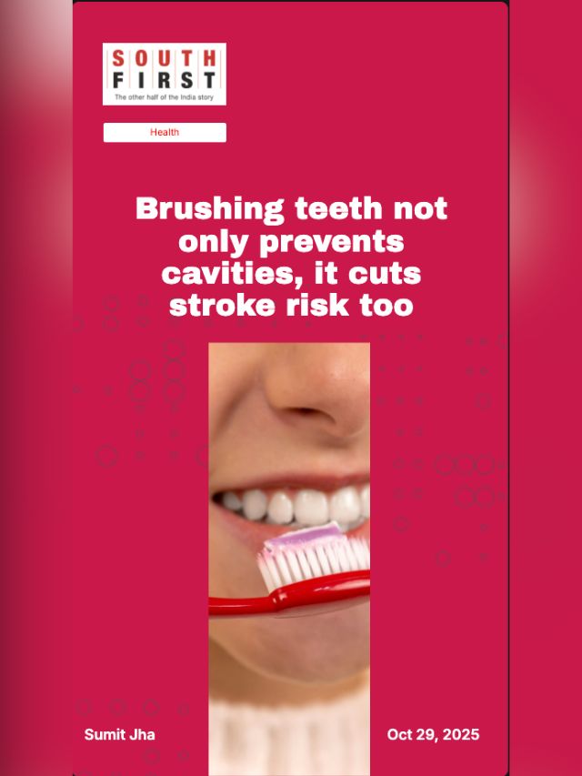 Brushing teeth not only prevents cavities, it cuts stroke risk too