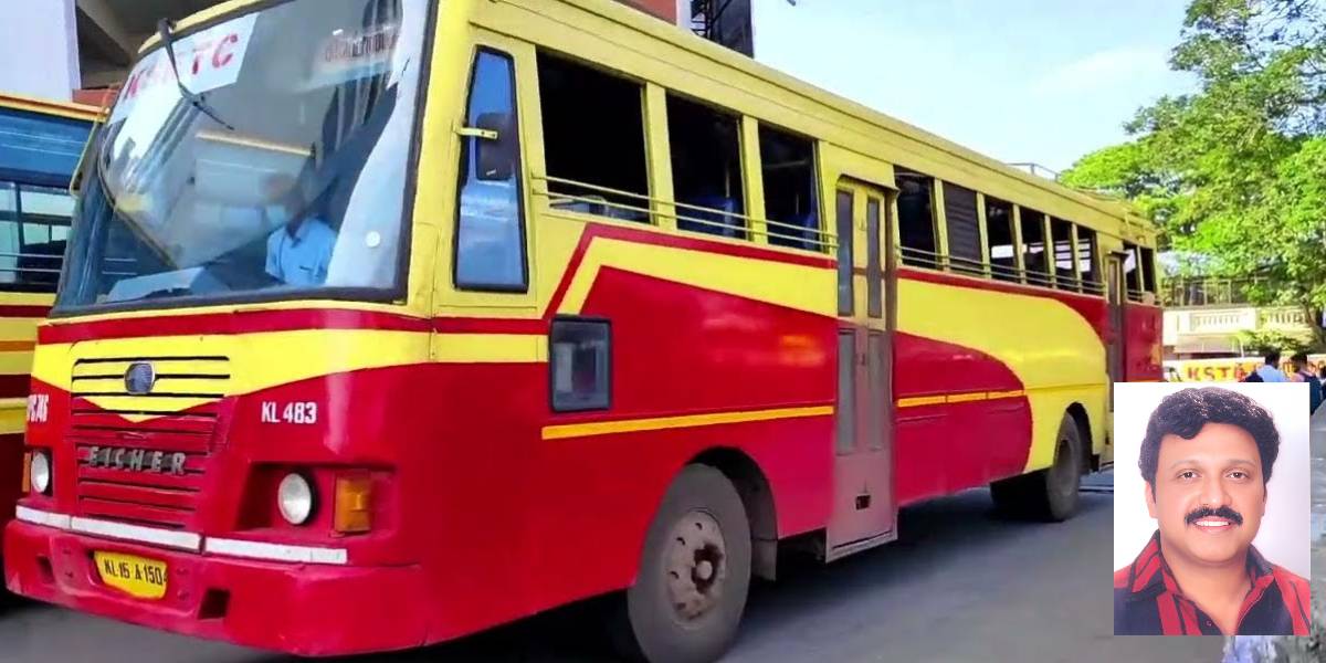 Joseph was transferred after Transport Minister KB Ganesh Kumar (inset) noticed the bottles on the dashboard near the front windshield of the bus at Ayoor on 1 October.