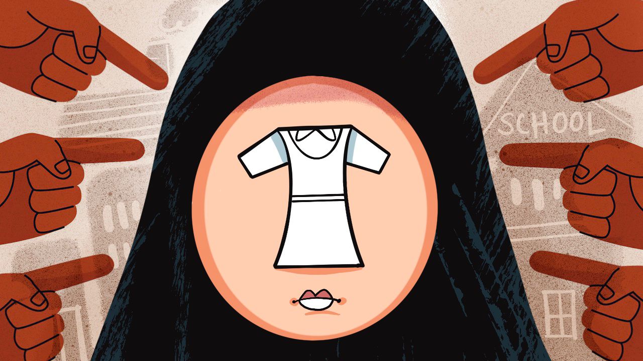 At the centre of the controversy is a 13-year-old student, who wore a hijab to school.