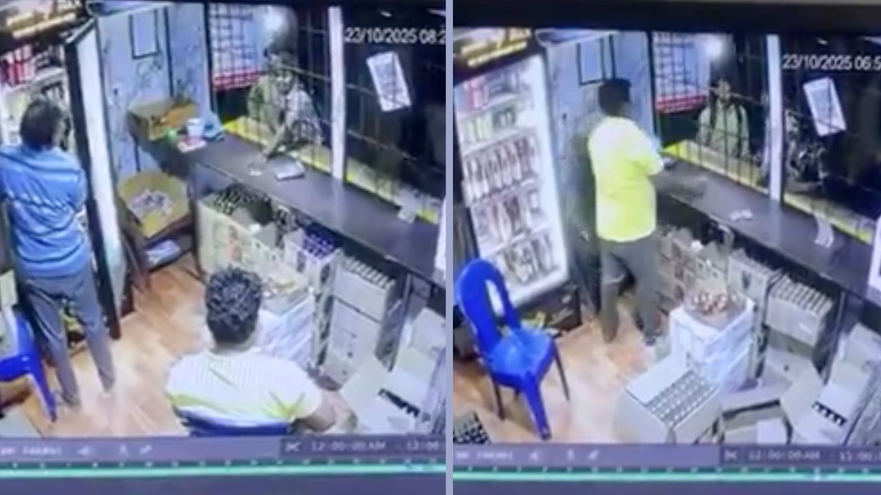 Kurnool Bus Fire CCTV footage shows B Shiva Shankar twice at a liquor shop hours before the incident.