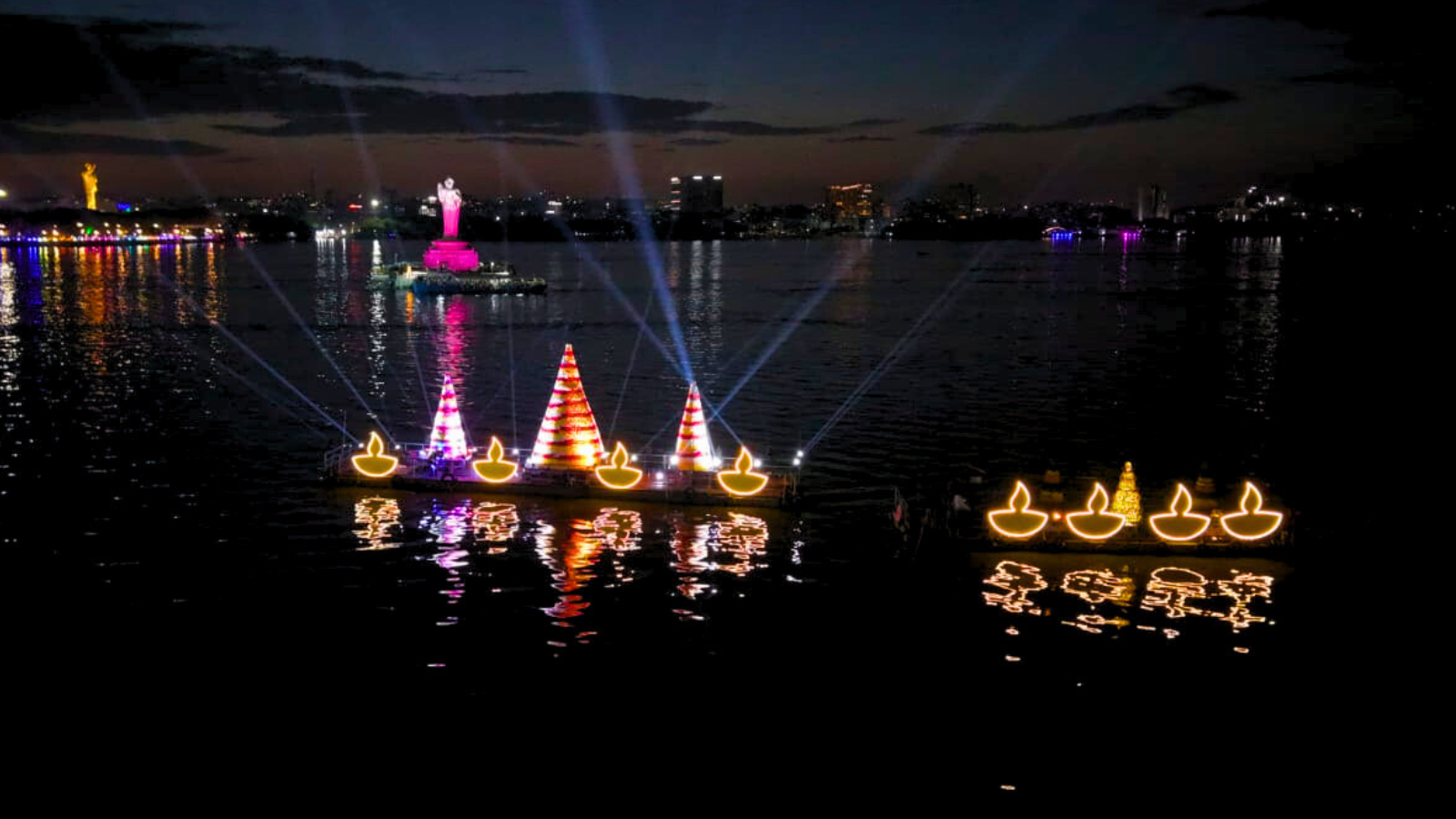 Tank Bund comes alive with Bathukamma celebrations in Hyderabad Tank Bund comes alive with Bathukamma celebrations in Hyderabad