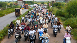 Telangana Jagruthi's Bike Rally between Hyderabad and Nizamabad