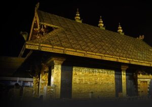 Gold covered sanctum sanctorum of Sabarimala.